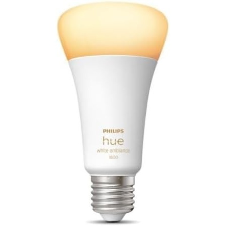 image:imagePhilips Hue White amp Color Ambiance E27 LED Light Bulb 1100 lm 16 Million Colours Dimmable LED Light Bulb Controllable via App and Voice Compatible with Amazon Alexa Pack of 1 New GenerationWhite